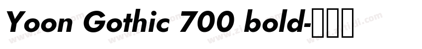 Yoon Gothic 700 bold字体转换
